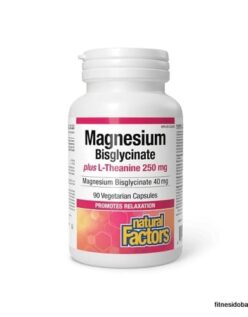 Natural Factors Magnesium Bisglycinate 100 mg plus L-Theanine 250 mg 90 veg capsules